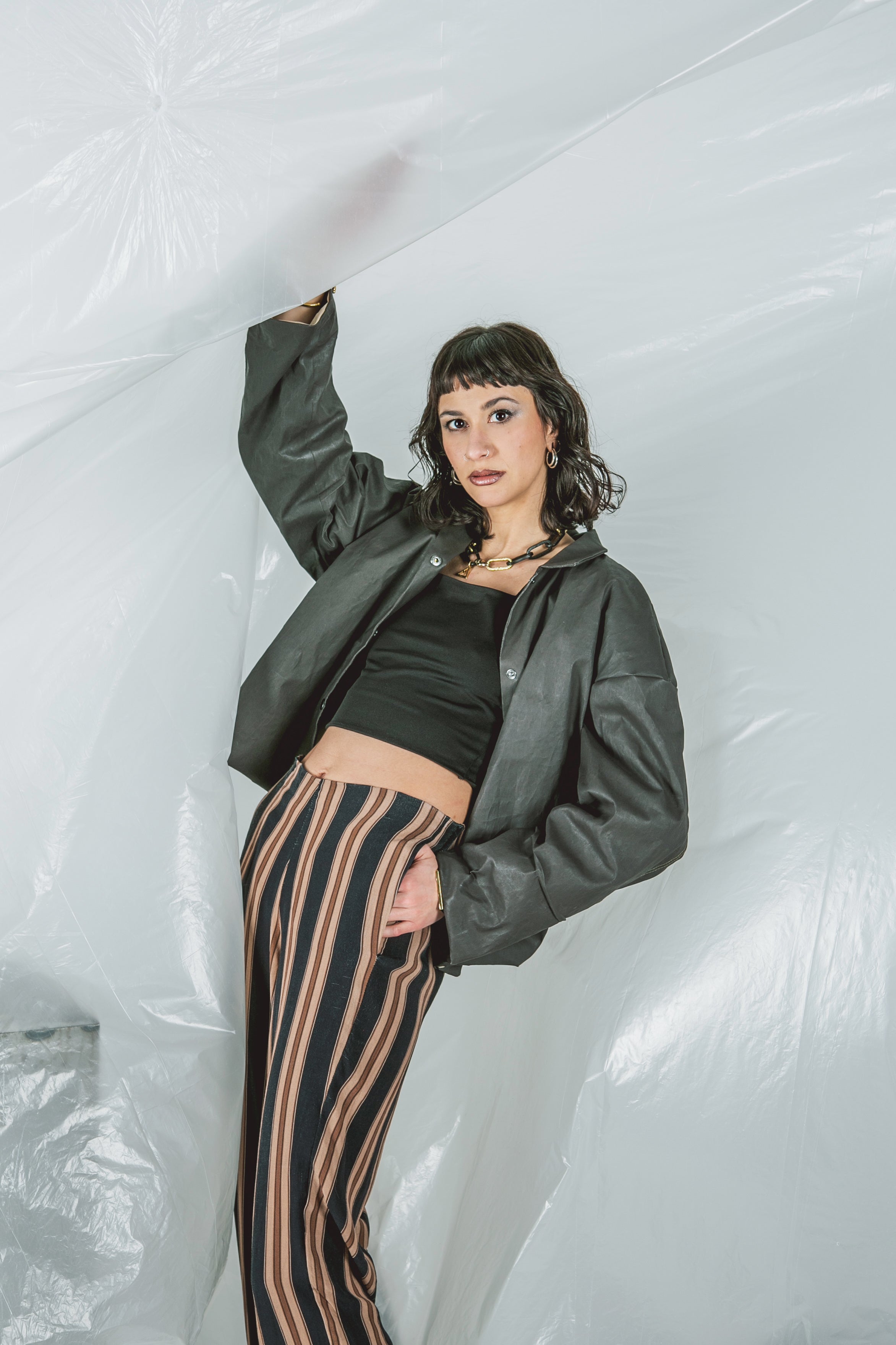 summer stripe trousers